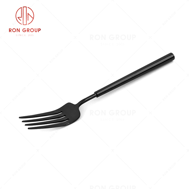 RN0178E00111 Hot Sale High Quality Exquisite Black Stainless Steel Barton Series-- Table Fork