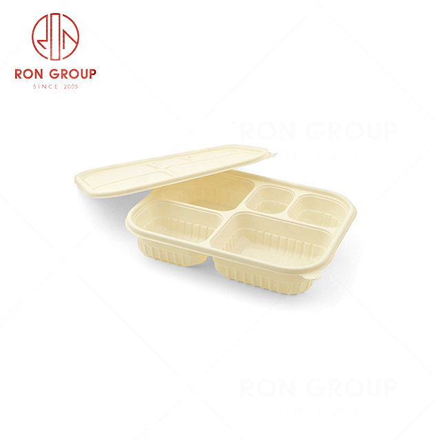 RN0590D00010 Wholesale  High Quality Disposable Five Compartment Corn Starch Meal Container