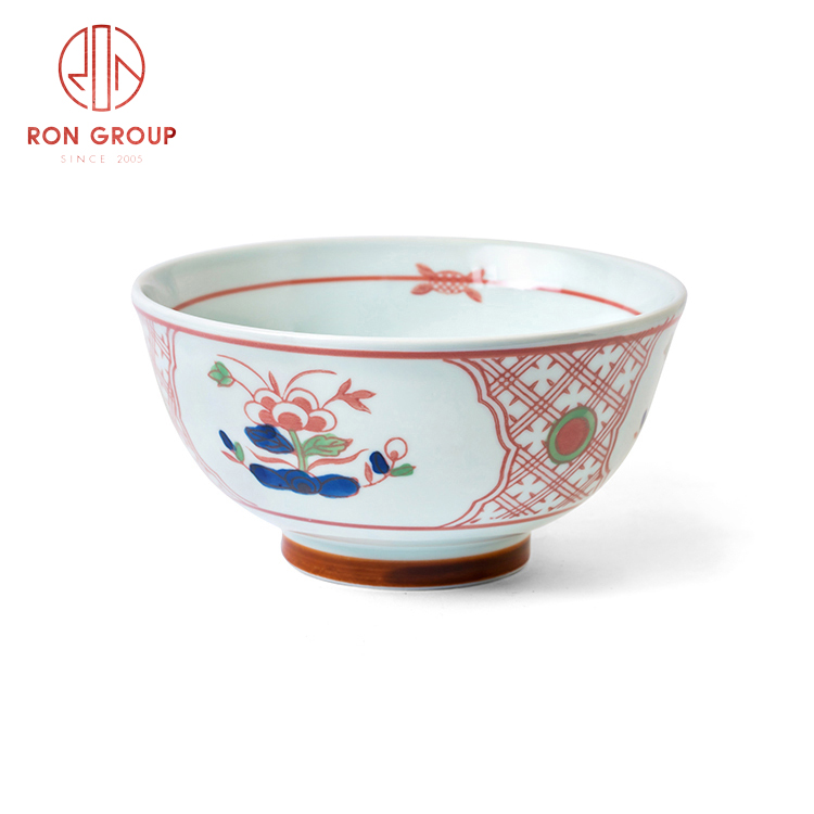 Asian style porcelain dinnerware set restaurant hotel supplies porcelain rice bowl