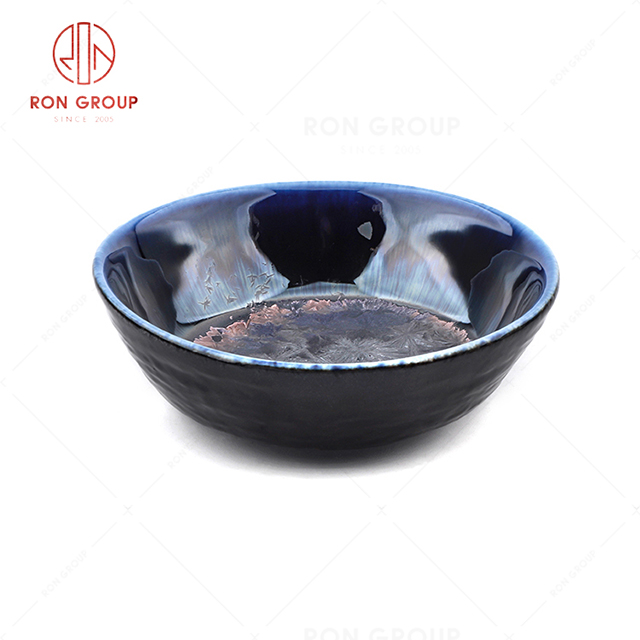 RN0660P00338 Wholesale High Quality Blue Agate Series Ceramic Bowl