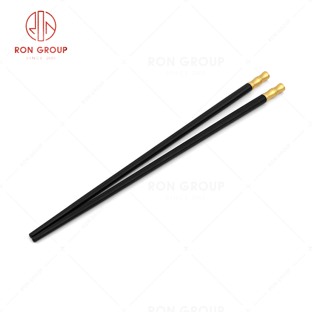 RN0573S00228 Wholesale Asian Style  Solid Reusable Delicate Alloy Chopsticks