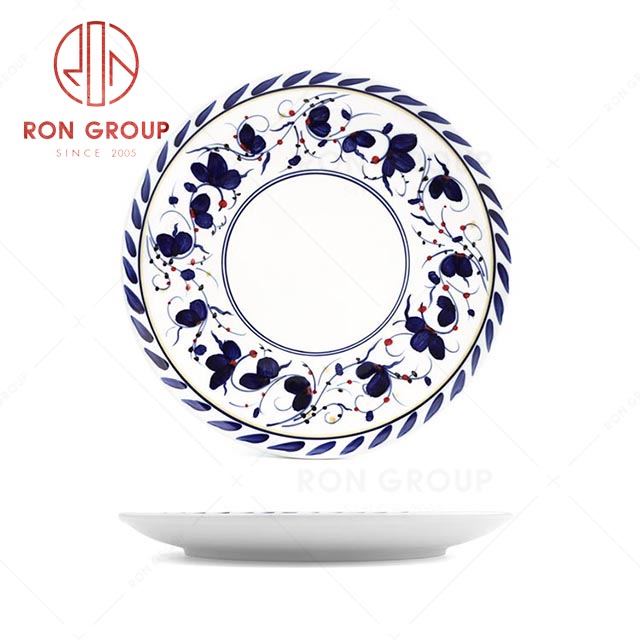 High Quality Customized Hand-painted Restaurant Ceramic Plate
