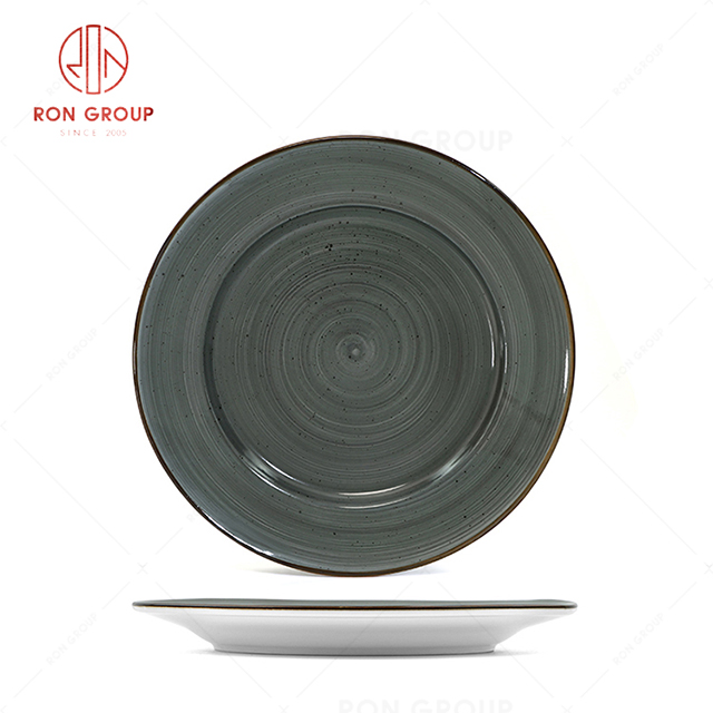 RN0037P04548-49  Hot Sale Chip Proof  Porcelain Flat Round Plate