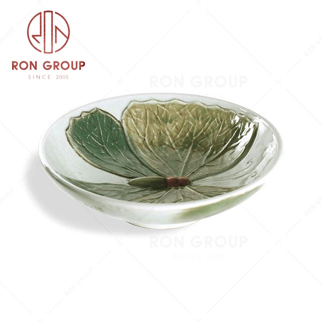 RN0039P02662  Hot Selling Unique Design Sakura Green High Round Bowl