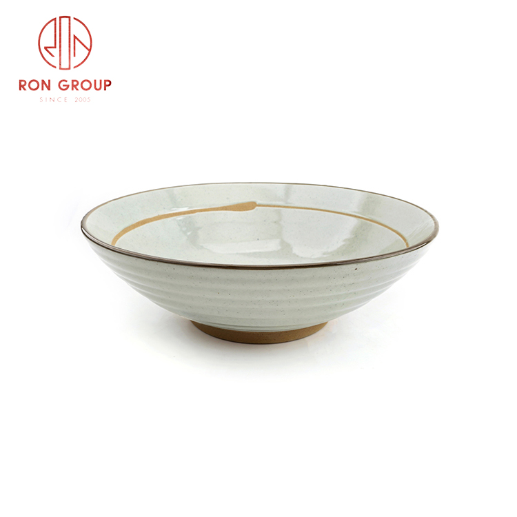 Asian restaurant hotel supplies horn-shaped bowl ceramic Japanese Korean style dinnerware set