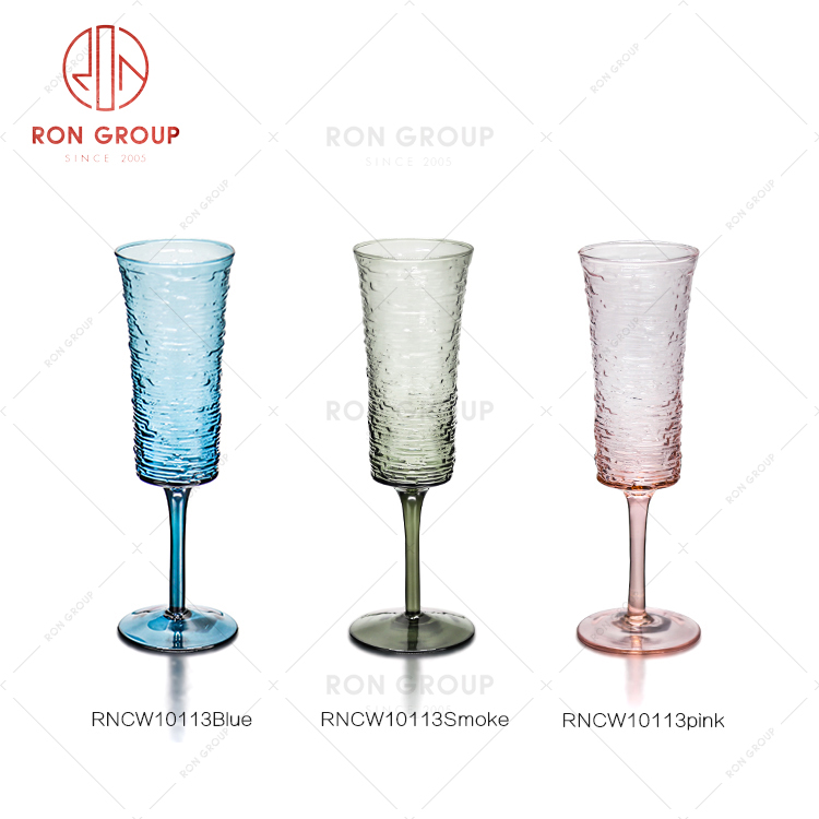 Striped relief design trendy hotel cup restaurant activity cocktail cup household champagne cup
