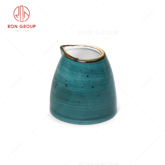 RN0037P03696  Wholesale Chip Proof Porcelain Midnight Blue Milk Pot