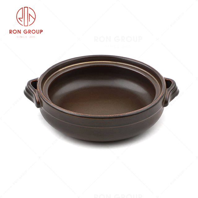 RN0039KF0110 Wholesale Healthy and Safe  Natural Clay Shallow Pot 