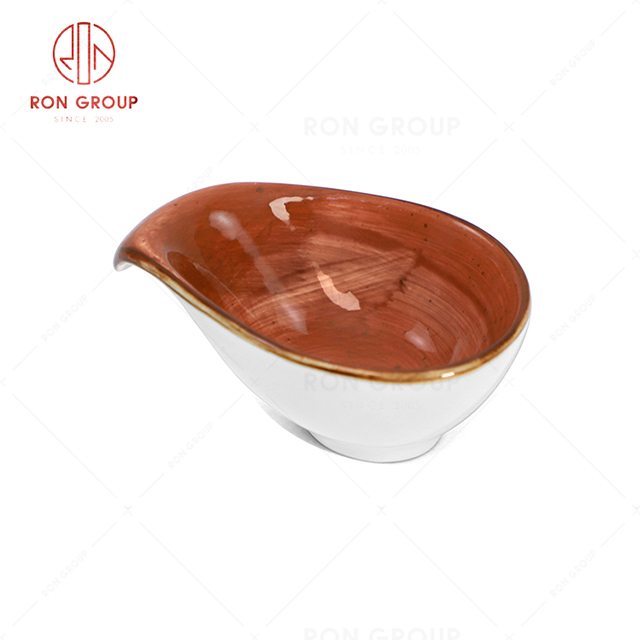 RN0037P03386 Wholesale Chip Proof Porcelain Tomato Jam Series  Watermelon Bowl