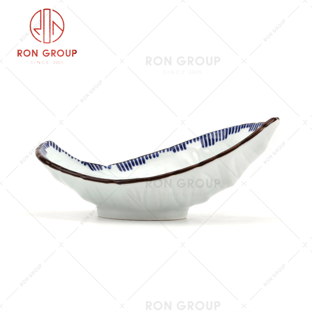 Arabism style porcelain dinnerware unbreakable dish ceramic fish plate