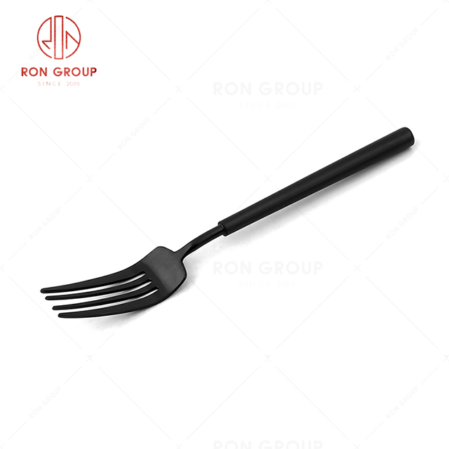 RN0178E00127 Hot Sale High Quality Exquisite Black Stainless Steel Barton Series-- Dessert Fork