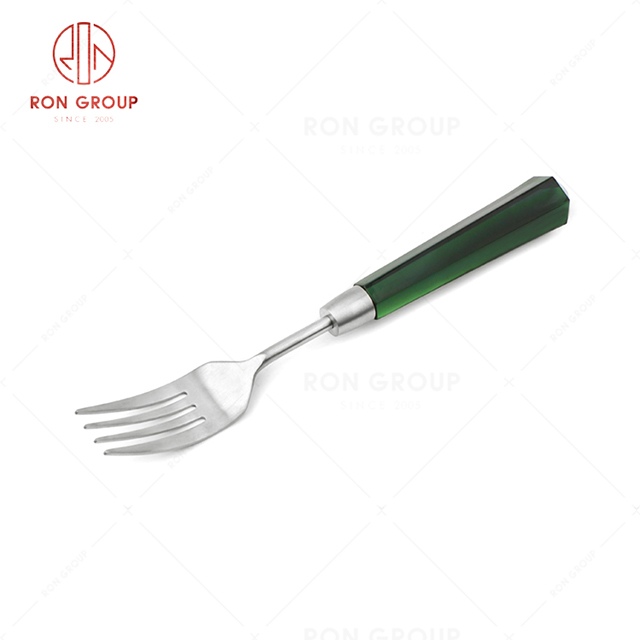 RN0068E00858 Hot Sale Unique Design Durable Diamond Handle Stainless Steel Dessert Fork