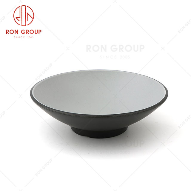 RN0011M02309  Wholesale High Quality Rock Grey Melamine  Noodle Bowl