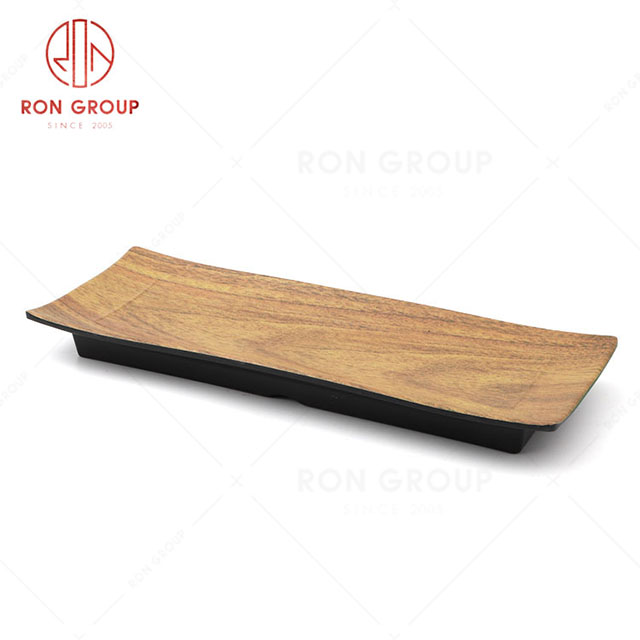 RN0039M00084-85-86  Hot Sale High Quality Durable Brown Wood Grain Melamine Plate