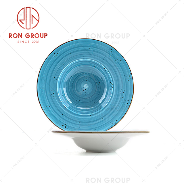 not fragile custom hotel ceramic dishes round unique dinnerware porcelain bowl plate