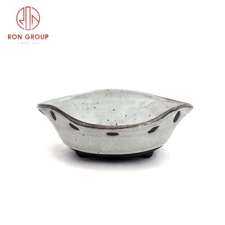 Creative bowls direct selling Asian style hand made bowl irregular ceramic dinner bowl