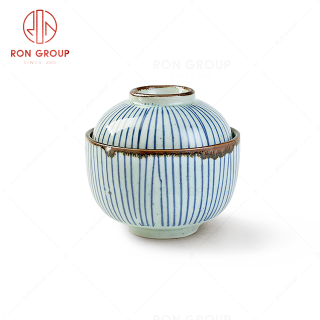  Chinese style restaurant tableware dustproof ceramic tureen