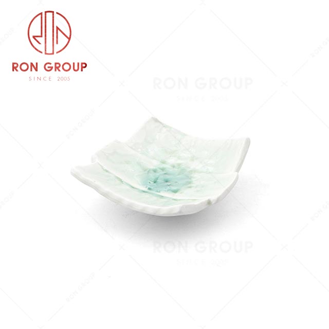 RN0660P00605 Hot Sale Verdant Crystal Collection  Ceramic Abnormal Plate