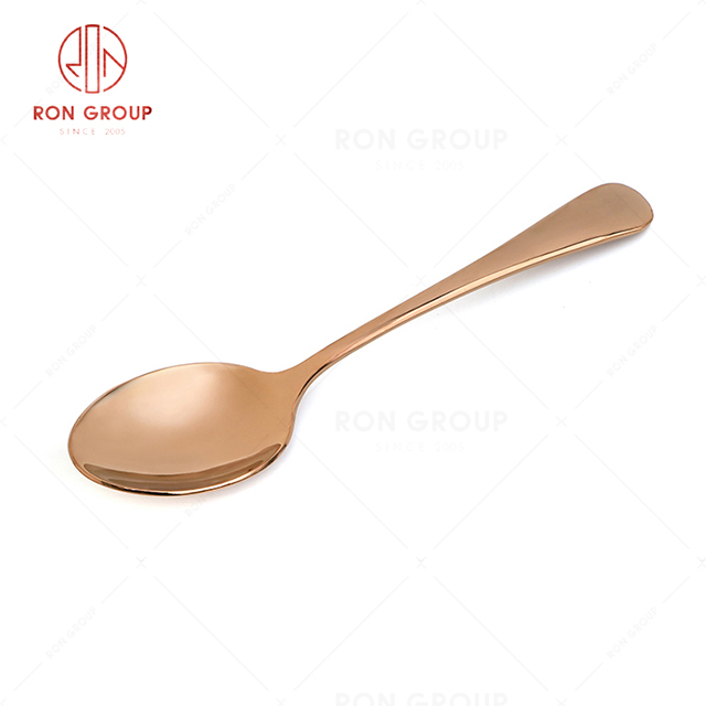 RN0178E00309 Hot Sale High Quality Rose Gold Stainless Steel Table Spoon