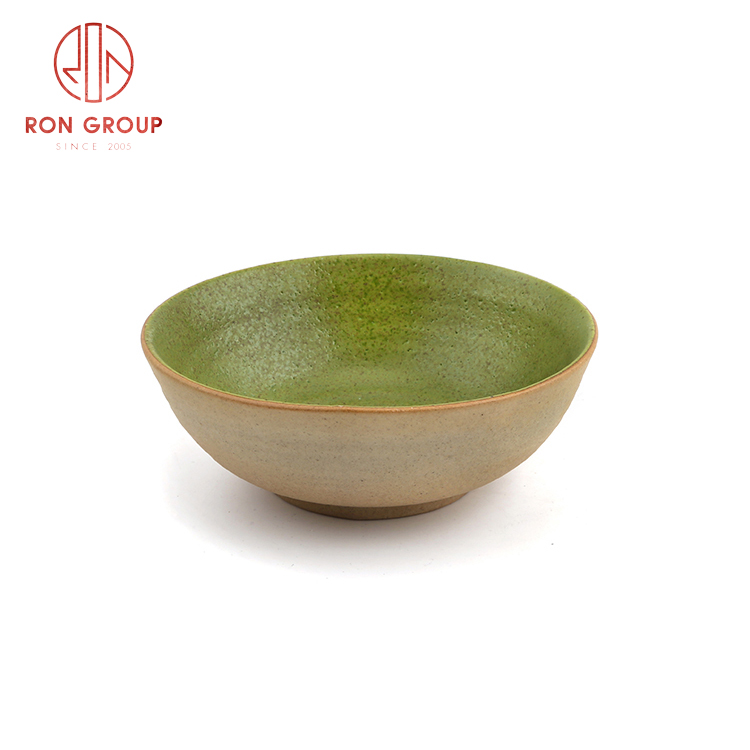 High quality Asian style ceramic dinnerware set restaurant hotel use ceramic water wave round bowl