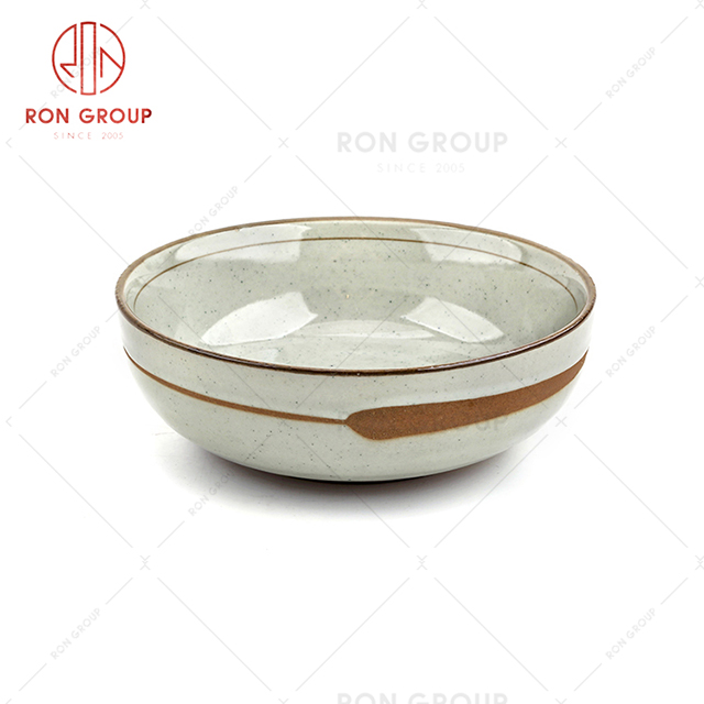 Direct wholesale ceramic fancy restaurant dinnerware hotel crockery tableware round bowl