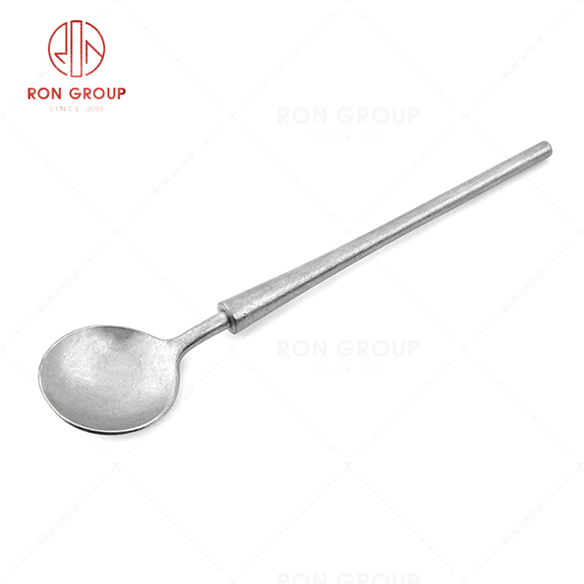 RN0050E01817 Hot Sale High Quality Exquisite Durable Silver Stainless Steel Tea Spoon-round 