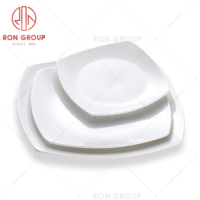 3 in 1 ceramic dish hotel use porcelain modern charger plates for buffet