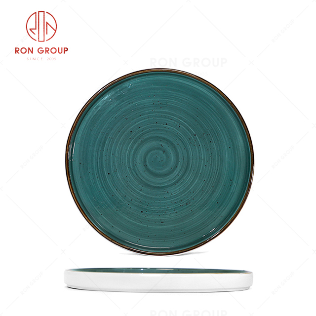 RN0037P03288-94 Wholesale Chip Proof  Porcelain Midnight Blue Round Plate