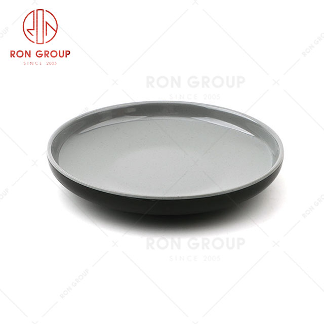 RN0011M02286 Wholesale High Quality Rock Grey Melamine Saucer