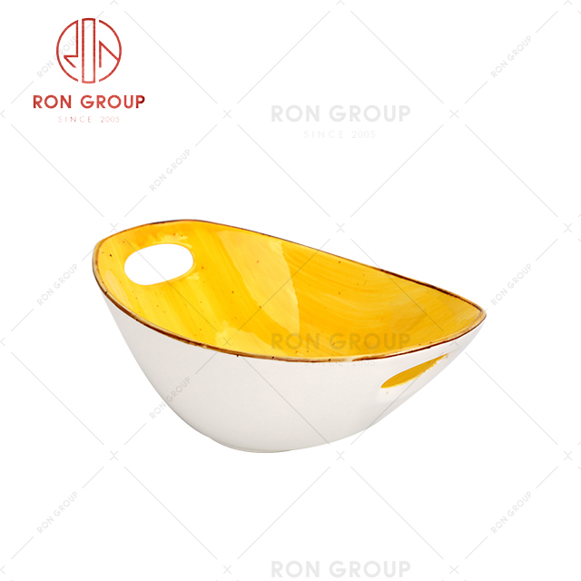 French Collection Hand-Color Yellow Plate 1055