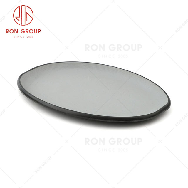 RN0011M02293 Wholesale High Quality Rock Grey Melamine Plate