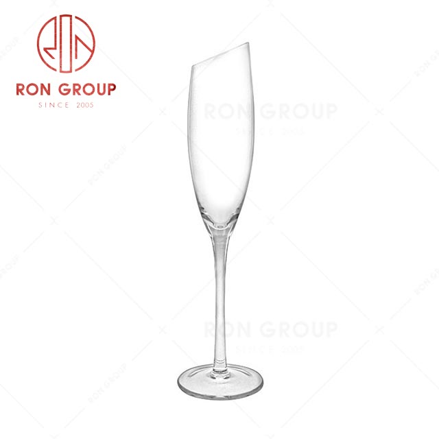 RN0081G00272 Hot Selling Unique Design Beveled Crystal Wine Glasses