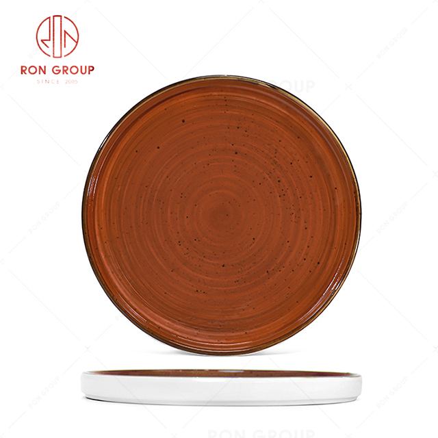 RN0037P03290-96  Wholesale Chip Proof Porcelain Tomato Jam Series  Round Plate
