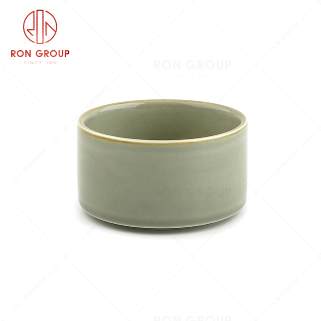 RonGroup New Color Morandi Chip Proof Porcelain  Collection - Ceramic Dinnerware Sauce Bowl