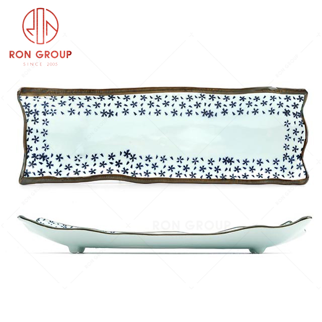 RNPS085FX Hot Selling Exquisite and Elegant Porcelain Rectangular Dish