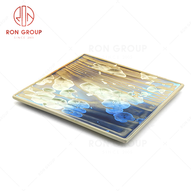 RN0660P00834  Hot Selling Unique Design Exquisite Ceramic Square Plate