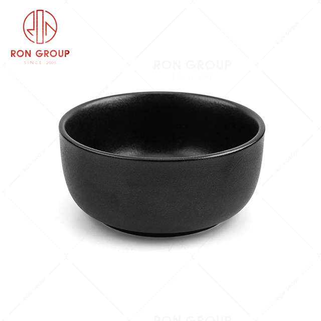 Anti scalding restaurant elegant tableware frosted black high-quality bowl