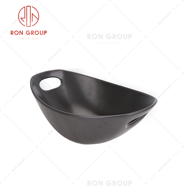 Japanese restaurant ceramic high quality ceramic deep bowl with handle