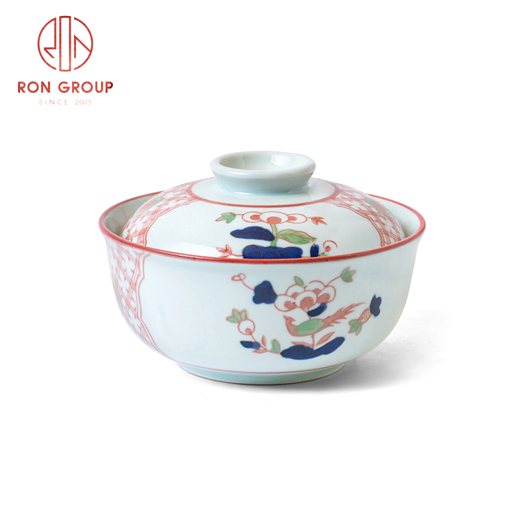 Wholesale manufacturer Asian style porcelain dinnerware set restaurant hotel supplies fin stew cup