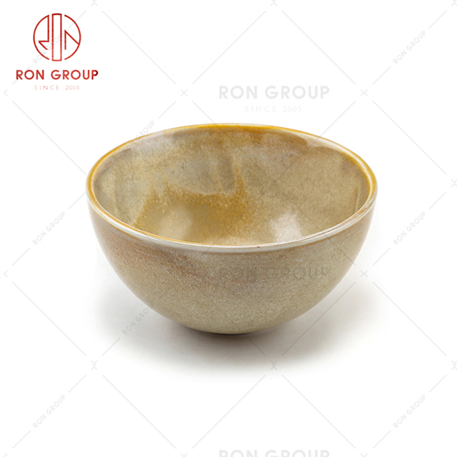 Top quality ceramic rice bowl golden colorful factory direct to customers wholesale in stock