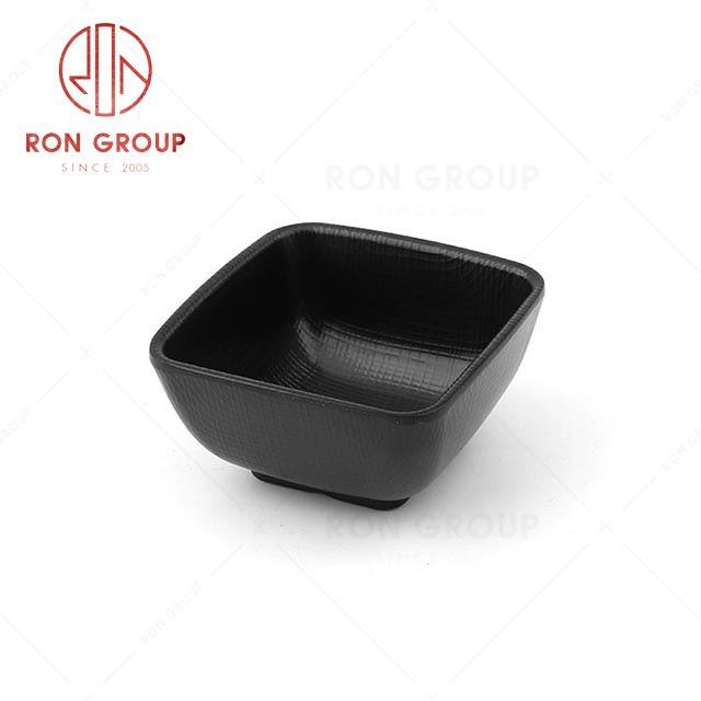 RN0011M00317 Wholesale High Quality Durable Rock Grey Melamine   Square Bowl