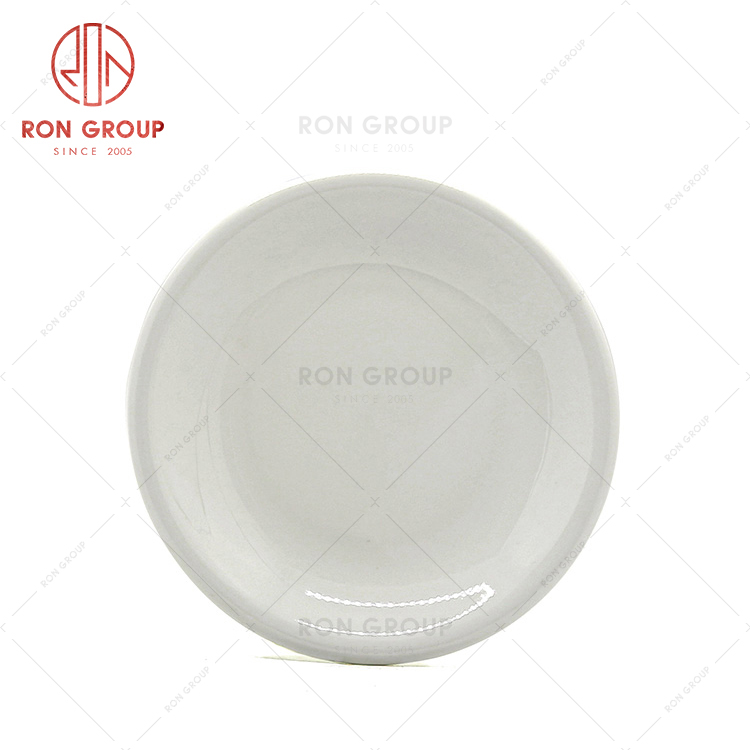 Thickened heightening hotel tableware restaurant banquet dinnerware ceramic round edge soup plate