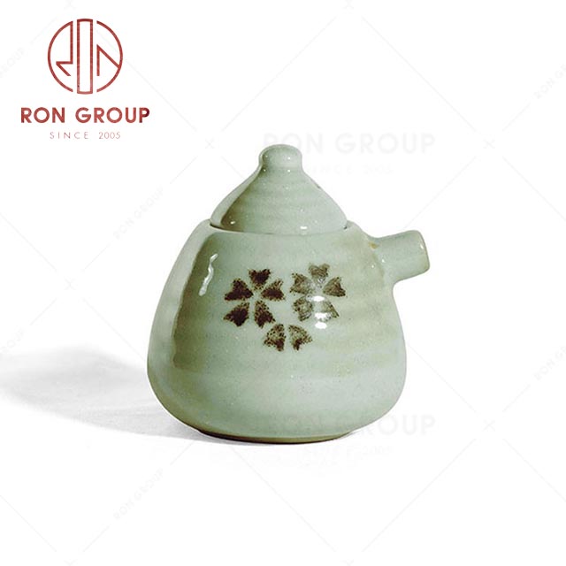 RN0039P02572 Hot Sale High Quality Beautiful Green Porcelain Sauce Pot