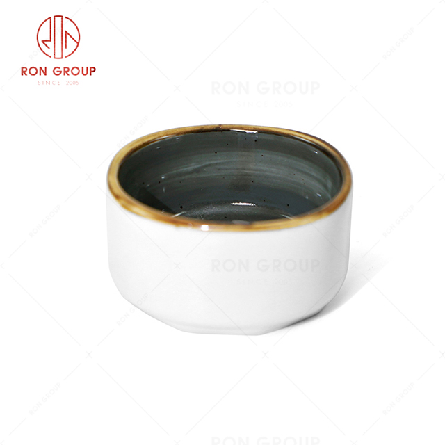 RN0037P04555 Wholesale Chip Proof Dark Grey Porcelain  Ramekin