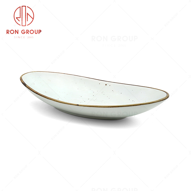 RonGroup New Color Chip Proof  Collection Misty White Bule -  Snack Plate 