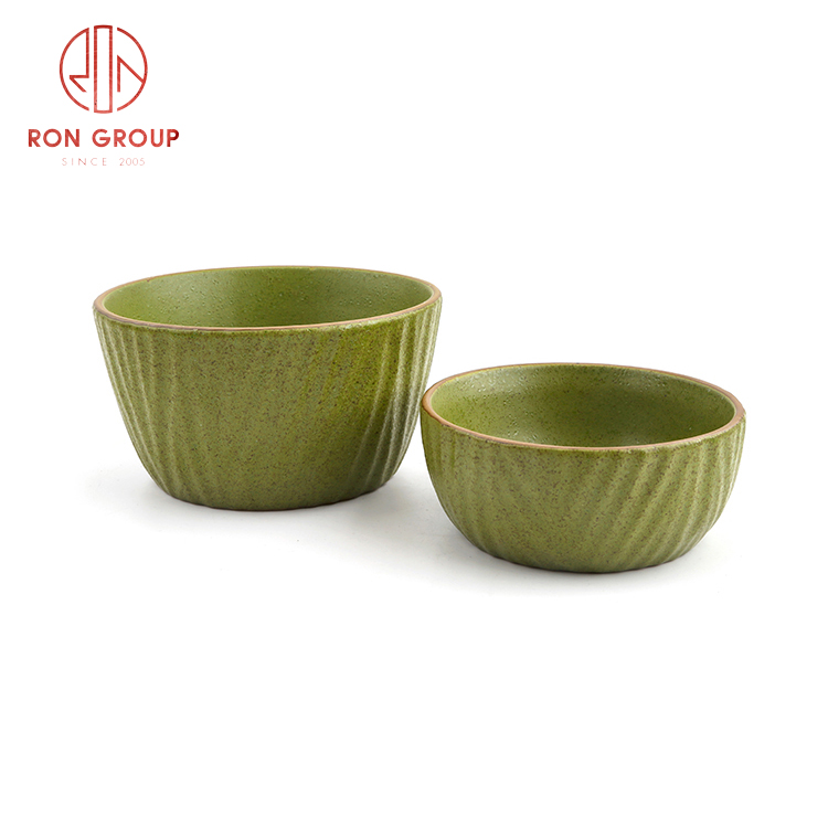 Good price Asian style ceramic dinnerware set restaurant hotel use ceramic blade grain bowl