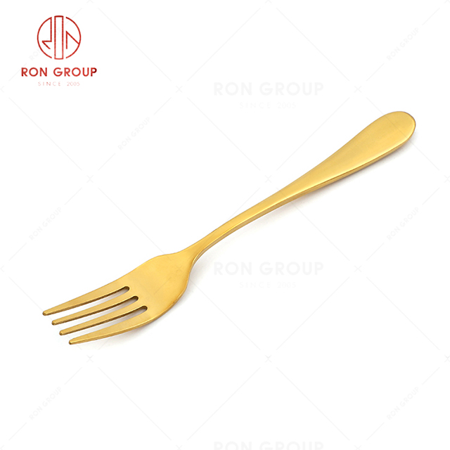 RN0050E01043 Hot Sale  High Quality Durable Golden Stainless Steel Table Fork