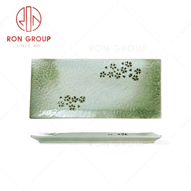 RN0039P02585 Hot Sale Exquisite and Elegant Sakura Rectangular Plate