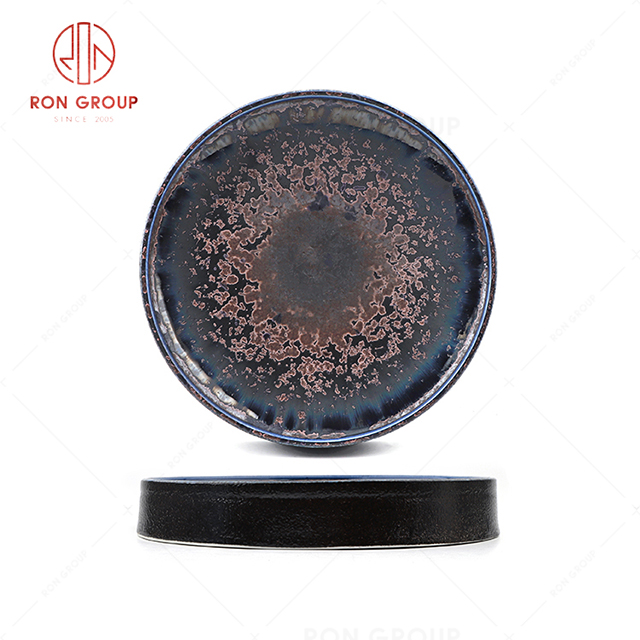 RN0660P00298 Hot Sale High Quality Blue Agate Series Round Soup Plate