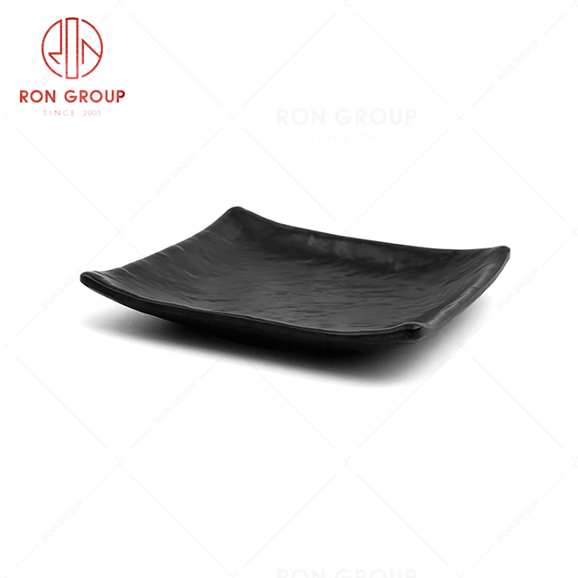 Restaurant tableware bar KTV black snack fruit square plate